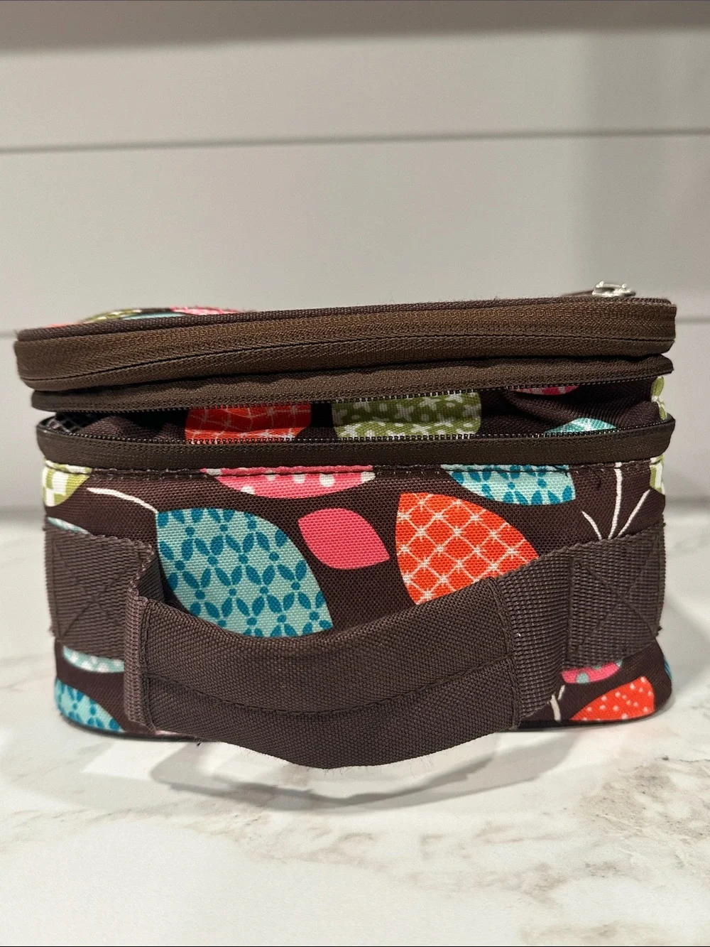 Pottery Barn Teen Gear Up Lunch Box RETIRED Vibrant Multi Color Leaf Print